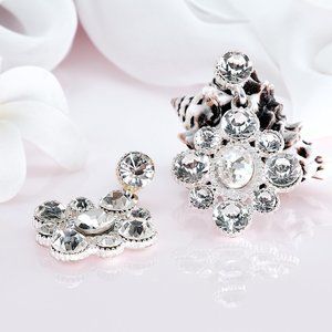 Vintage Rhinestone Dangle Earrings